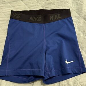 NIKE spandex shorts 3” inseam blue size SMALL